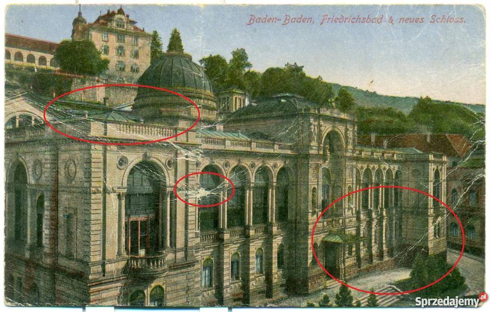 Baden Baden Friedrichsbad neues Schloss wielkopolskie