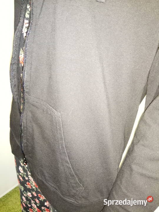 Bluza bawełniana FF czarna z kapturem r 38 śląskie Pszczyna