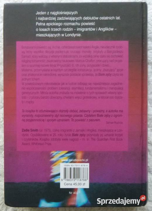 Białe zęby Zadie Smith mazowieckie sprzedam