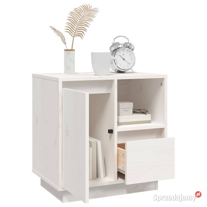 Szafki nocne 2 białe 50x34x50 lite drewno Warszawa
