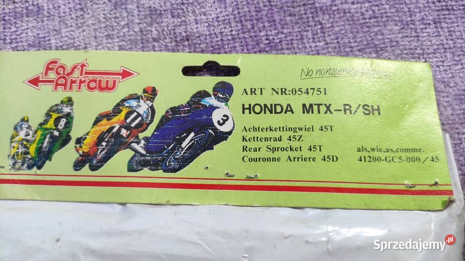 Zębatka tylna tył Honda MTXR Honda SH podlaskie Księżyno sprzedam