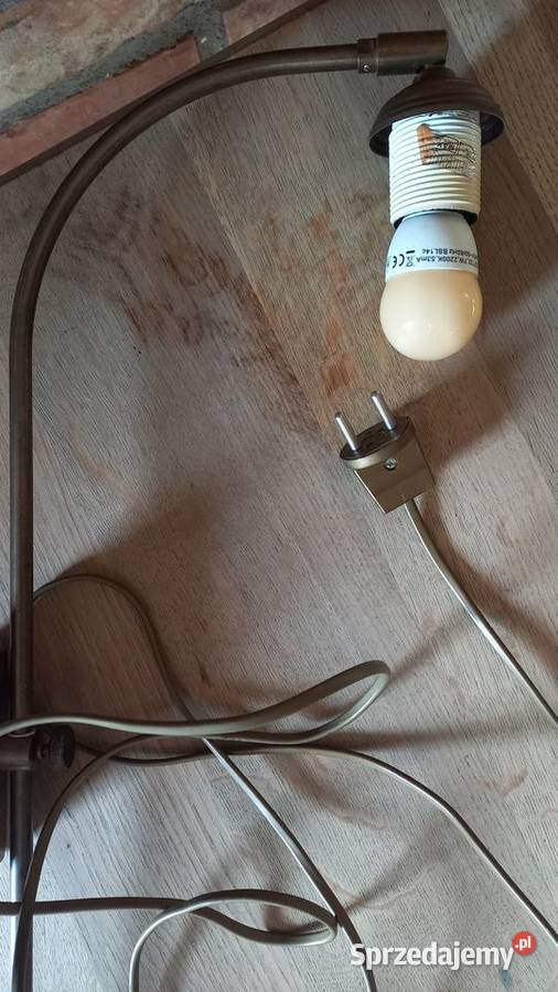 Kinkiet ścienny metalowy mosiężny ze szklanym Oświetlenie zachodniopomorskie Gawroniec