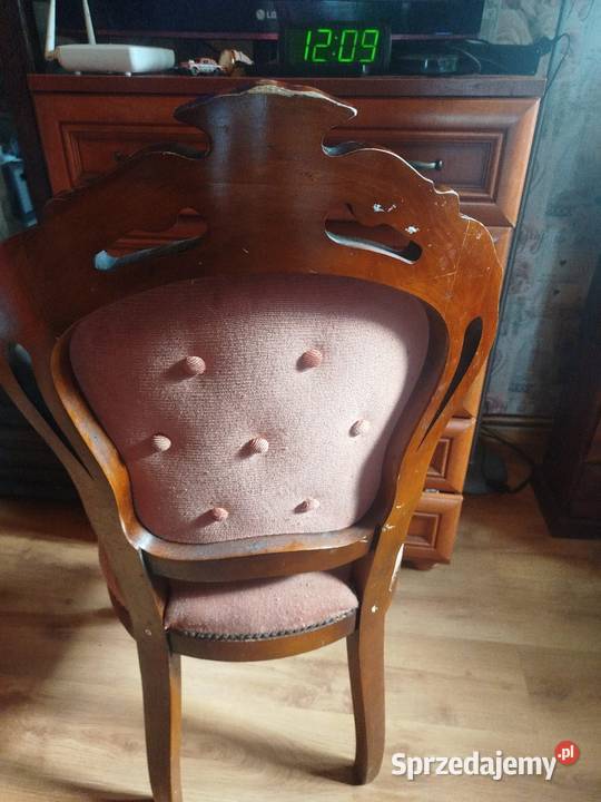 Krzesła drewniane antyki barokowe 6 sztuk Gliwice