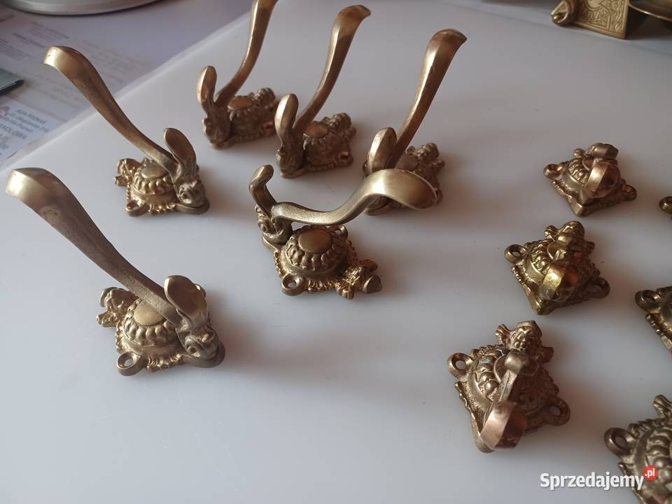 Mosiężny masywny wieszak Dom i Ogród Poznań