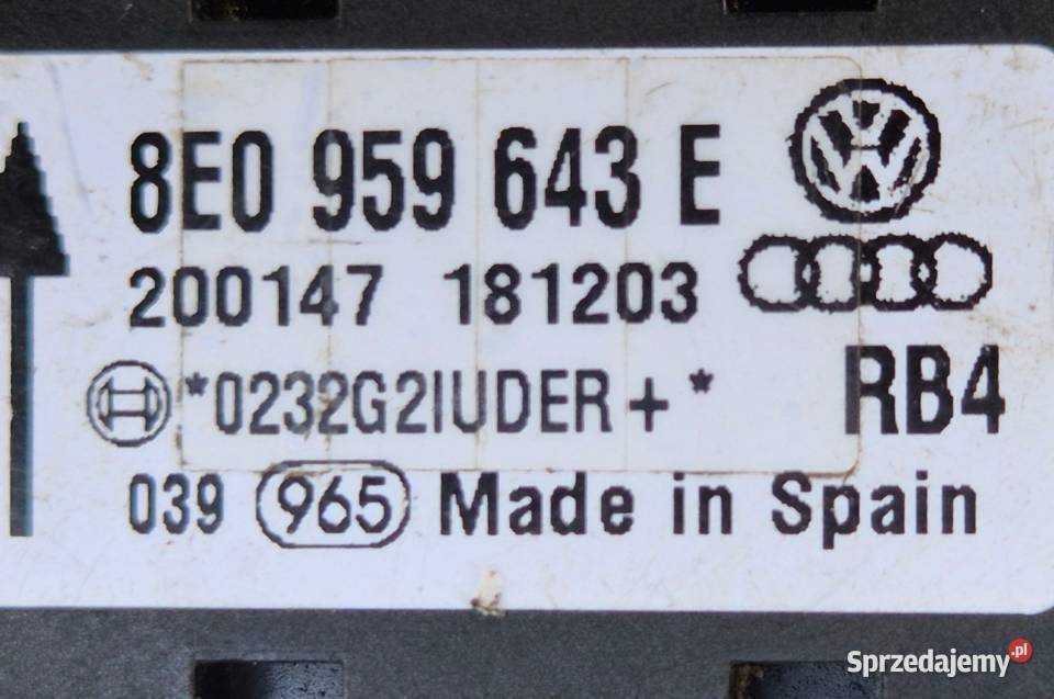 CZUJNIK UDERZENIA AUDI A4 B6 AUDI A4 B7 Czujniki świętokrzyskie Działoszyce