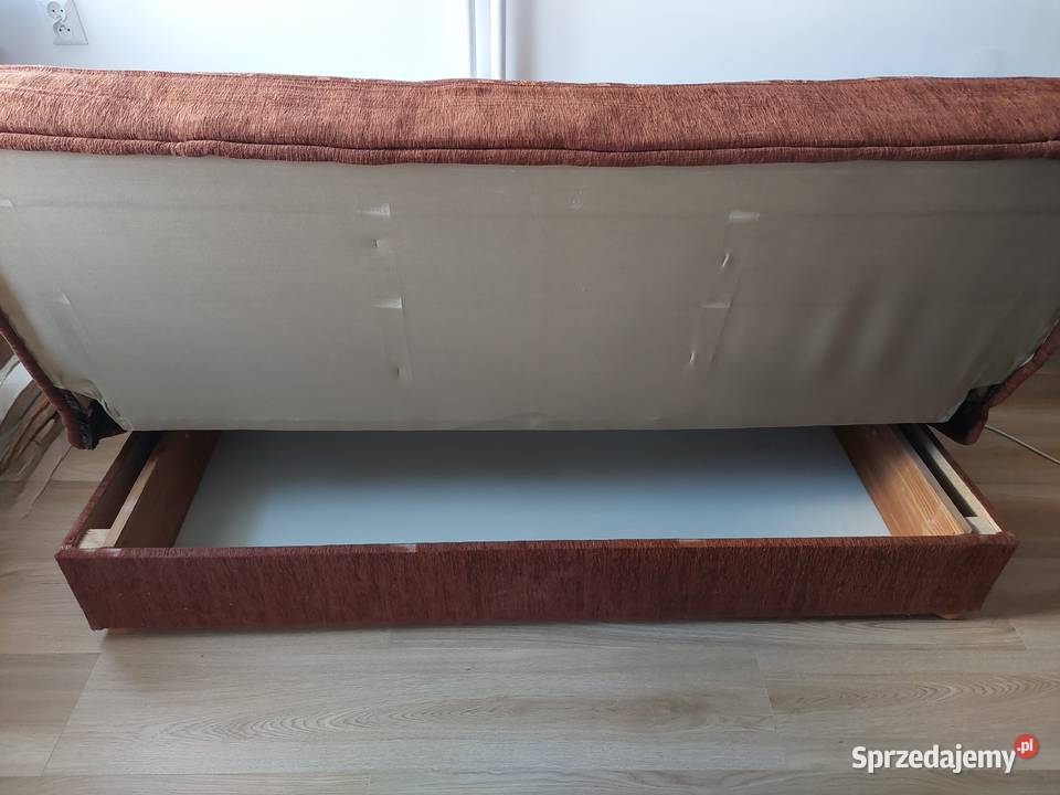 Wersalka rozkładana wzór retro geometryczny dolnośląskie Wrocław