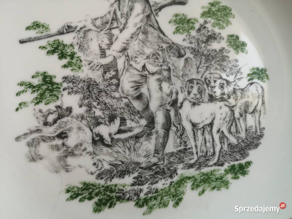 Dwa talerze myśliwskie vintage kujawsko-pomorskie Toruń
