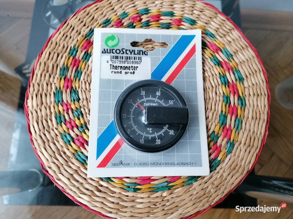 OKRĄGŁY TERMOMETR SAMOCHODOWY zegary i zegarki Łódź