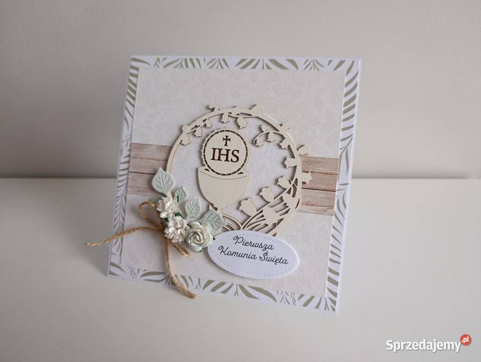 Kartka Pierwsza Komunia Święta ręcznie robiona Łódź