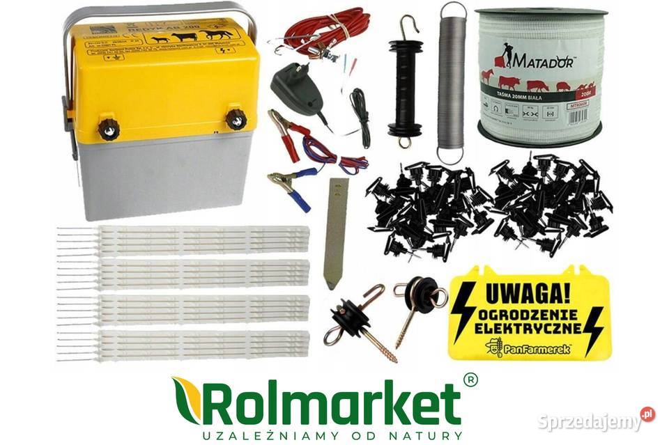 gotowy ZESTAW PASTUCH elektryczny KONI paliki Cieśle