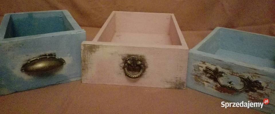 OKAZJA Stare szuflady shabby chic rękodzieło Antyki, Sztuka, Kolekcje