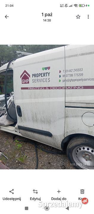 FIAT DOBLO II COMBO D 1015 DRZWI BOCZNE dostawcze Radziejów