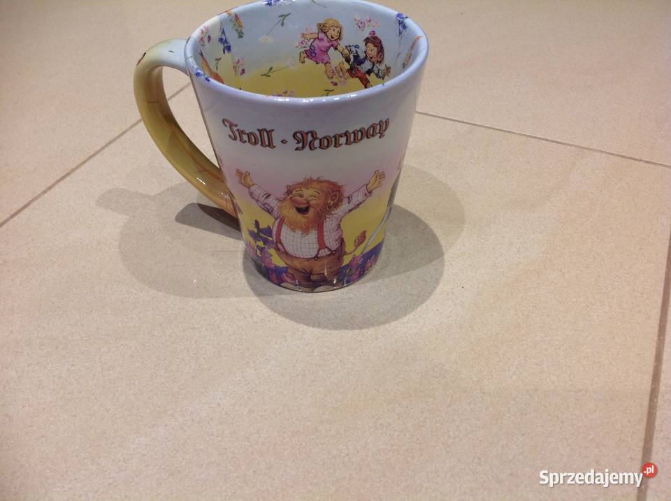 Troll Norweski Kubek Porcelanowy Sygnowany Kubki Nowa Sól