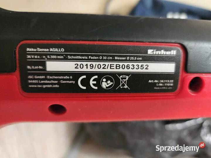 EINHELL AGILLO Power XChange kosa akumulatorowa Gorzów Wielkopolski