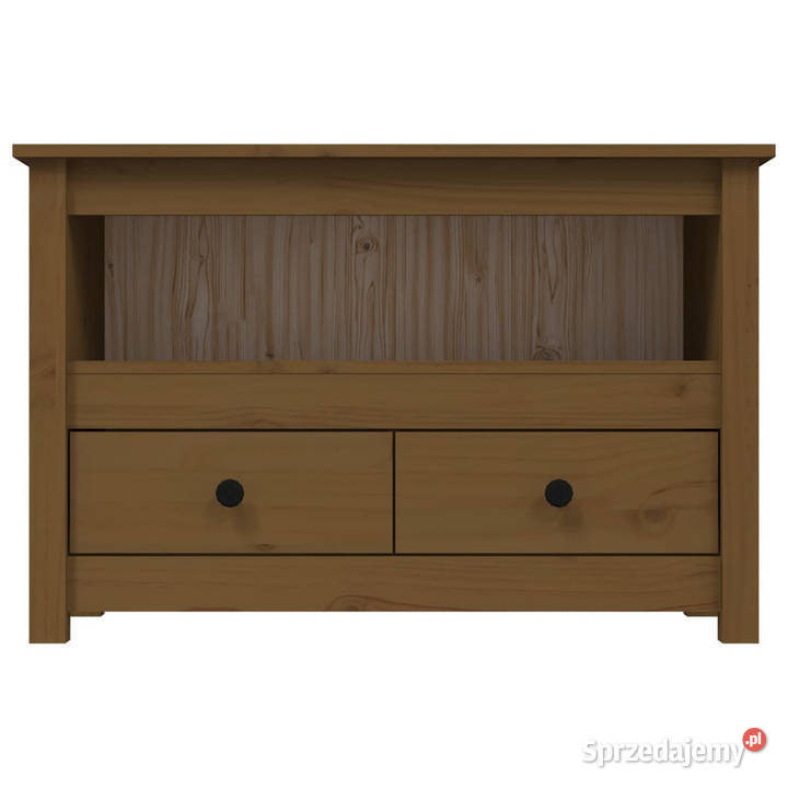 Szafka pod TV miodowy brąz 79x35x52 lite drewno RTV Warszawa