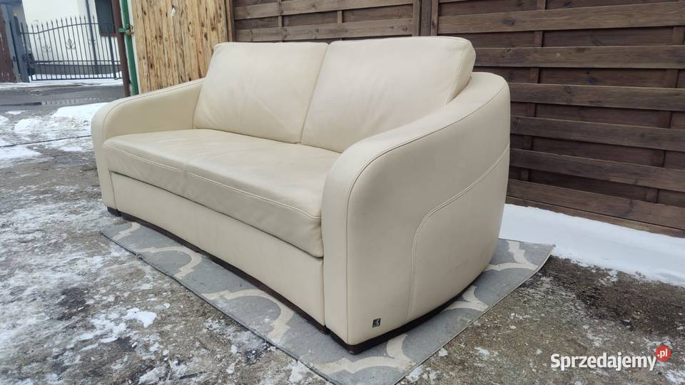 Kanapa KLER z funkcją spania skóra naturalna Warszawa