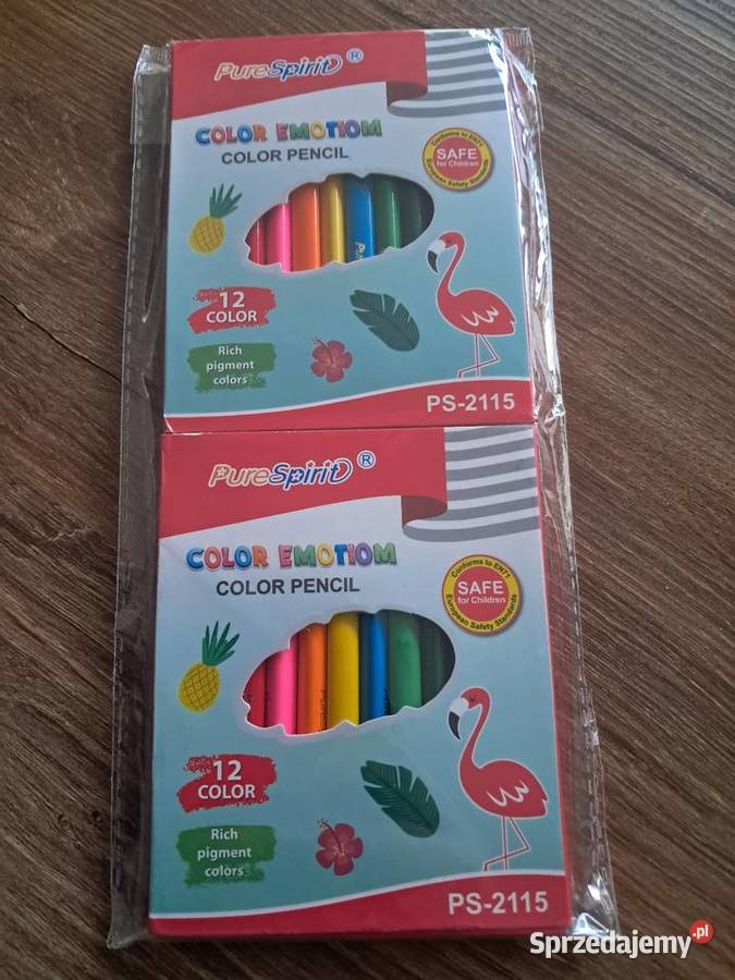 Nowy zestaw 2 opakowań kredek 12 kolorowych Mam Sandomierz sprzedam