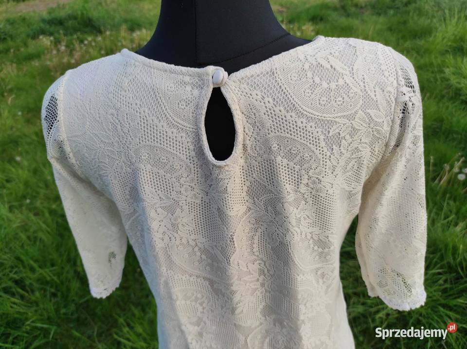 Koronkowa bluzka TUNIKA ecru Dorothy Perkins 42 Rozmiar 42(XL) Bluzki i koszule mazowieckie Płock