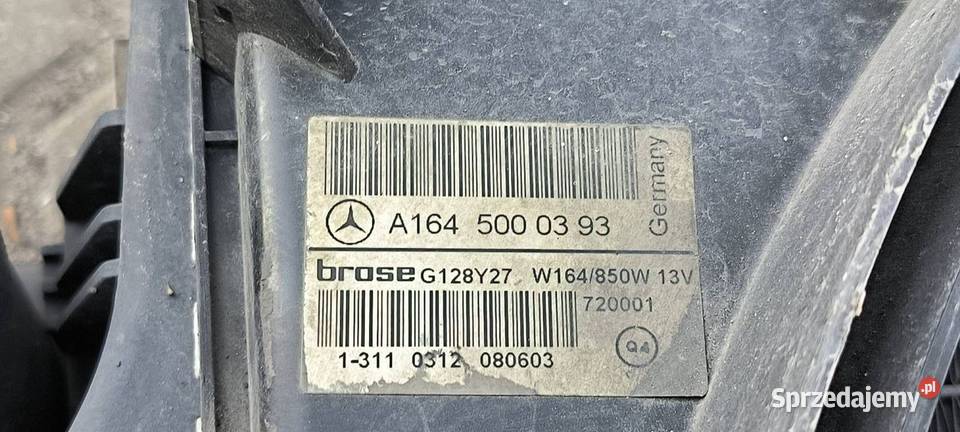 WENTYLATOR CHŁODNICY MERCEDESBENZ ML W164 Lipno
