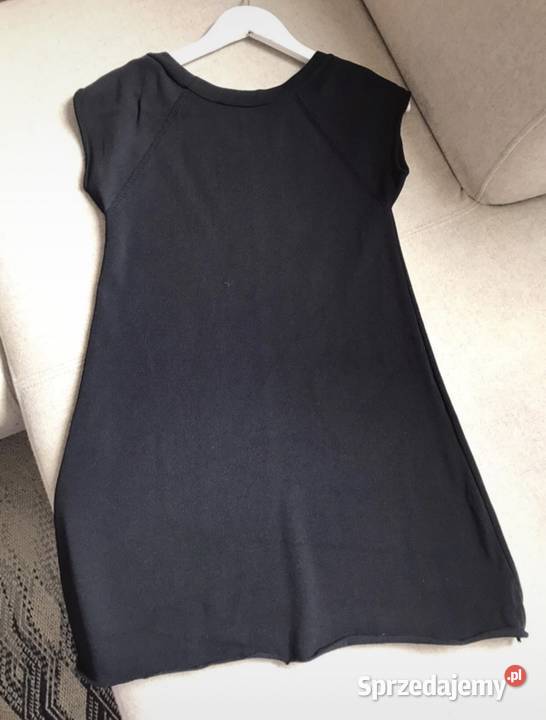 Włoska czarna tunika sukienka Terre Alte 36 38