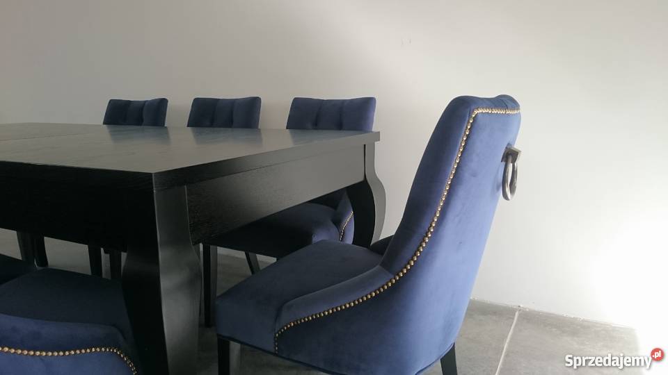 Krzesło pikowane z kołatką chesterfield glamour Meble Łódź