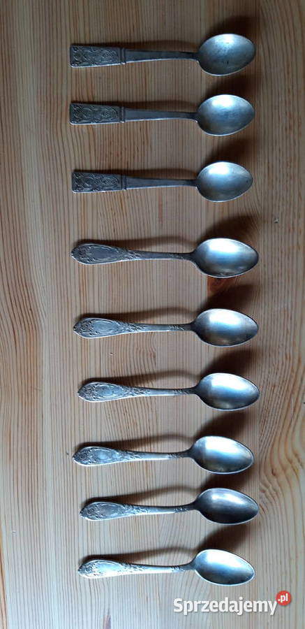 Posrebrzane stare łyżeczki Kleczew