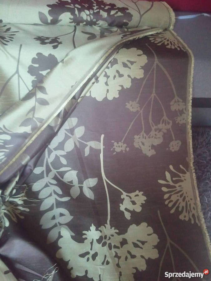 Tkanina zasłonowa oliwkabrąz dwustronna szer155 Wystrój okien Radom