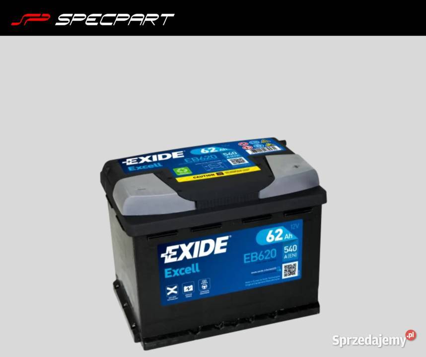Akumulator Exide Excell 62Ah 540A Układ elektryczny silnika