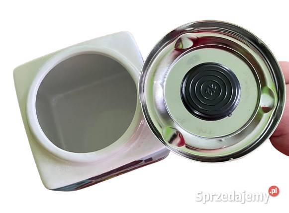 Popielniczka Zamykana Kwadratowa Ceramiczna Z Ostrowy nad Okszą