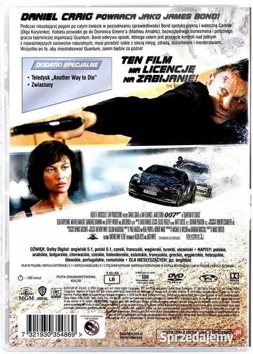 007 JAMES BOND QUANTUM OF SOLACE Kalisz