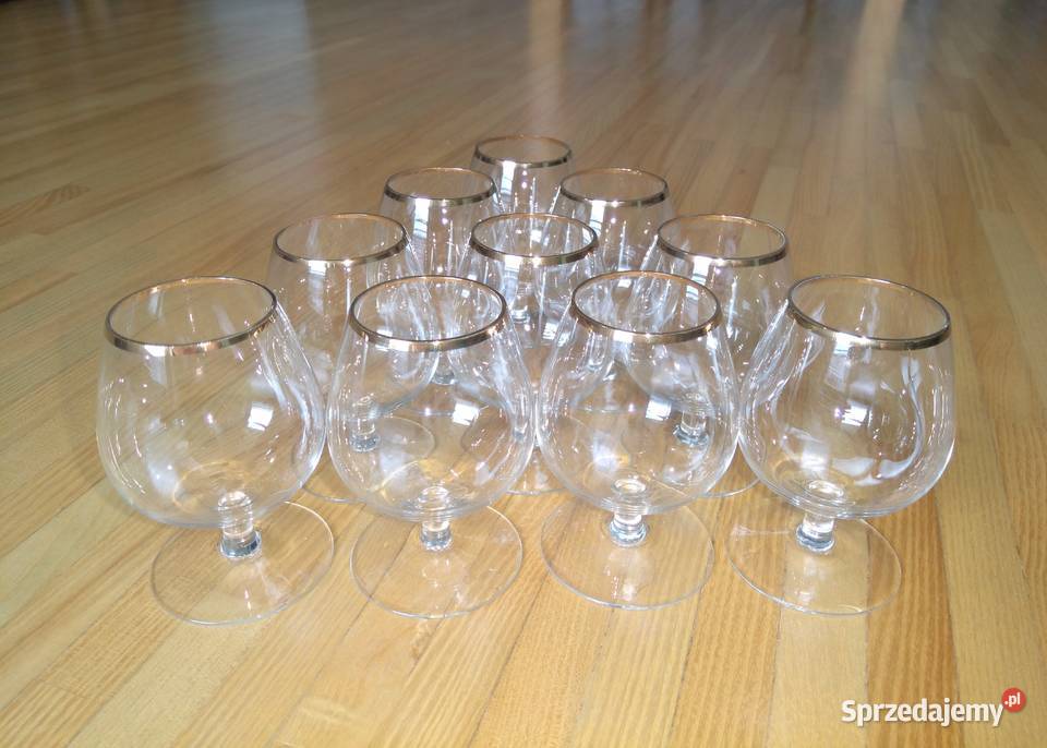 Kieliszki lampki komplet 10 sztuk na koniak