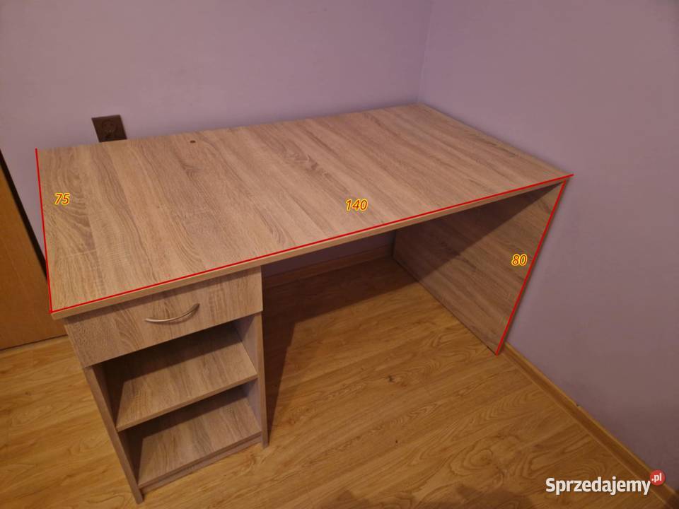 Przestronne biurko w stanie 75cm Żyrardów