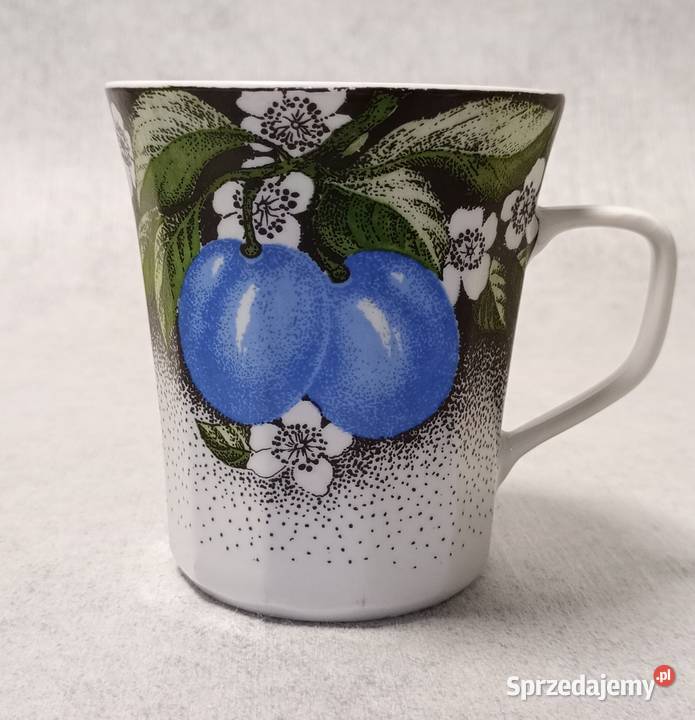 Chodzież Porcelanowy Kubek Śliwy Śliwki Łódź