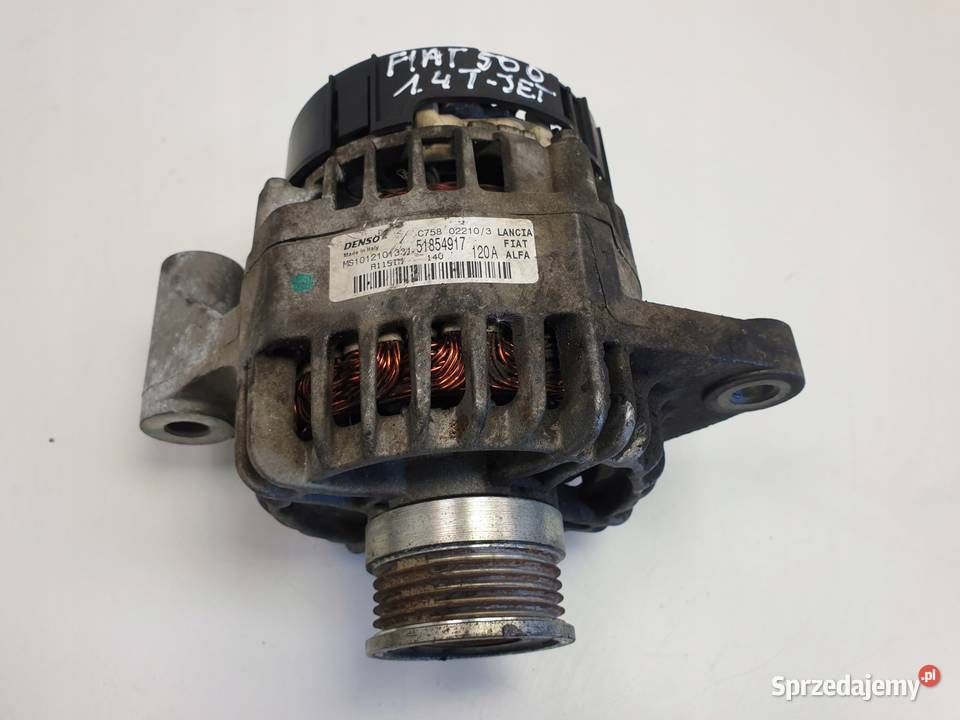 Fiat 500 14 TJET ALTERNATOR 51854917 denso 120A Janów