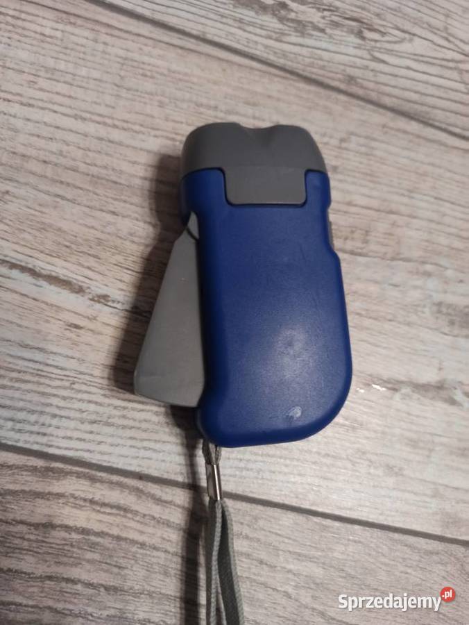 Latarka dynamo LED latarka kinetyczna niebieska Warszawa