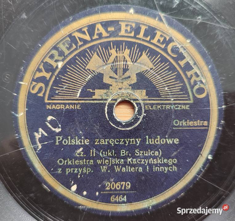 Płyta szelakowa Syrena Electro Faliszewski Warszawa