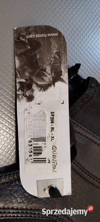 NOWE czapsy skórzane HORZE model Quinton czarne Jasień