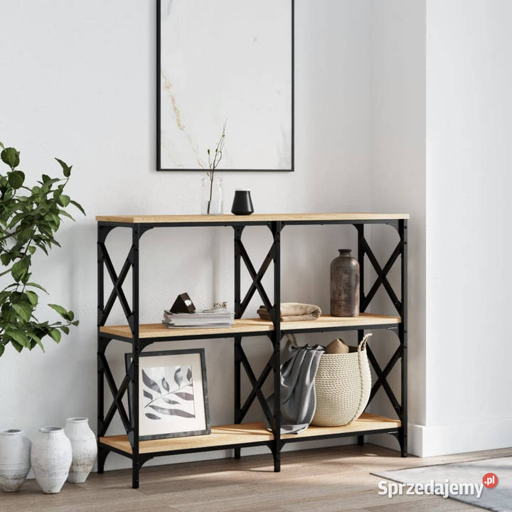 Stolik konsolowy dąb sonoma 100x28x805 WM835420 Warszawa