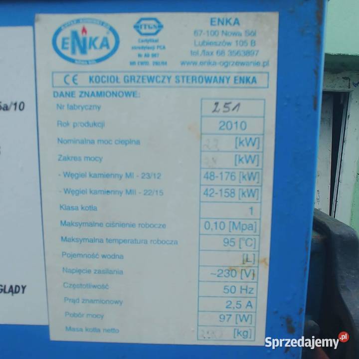 Piec co ENKA Nowa Sol Świebodzin