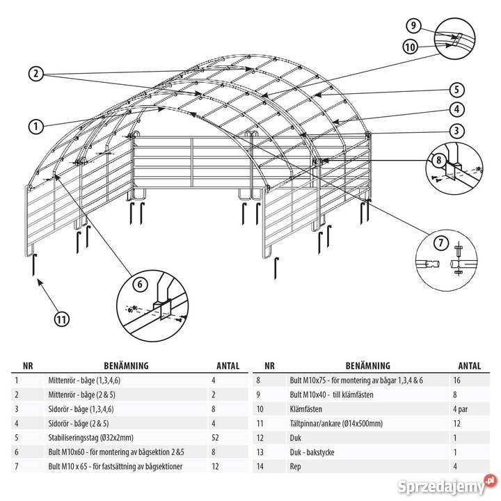 Osłona przeciwwiatrowa 6x6 w komplecie z łódzkie Piotrków Trybunalski sprzedam