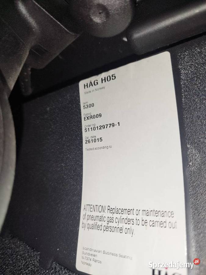 Fotel biurowy komputerowy HAG Ruszkowo sprzedam