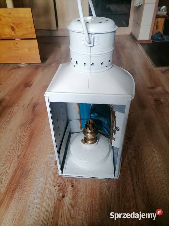 Duża Lampa okrętowa na naftę Atrt Deco z łat 50 Kraków
