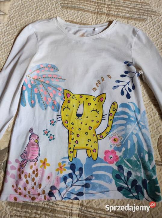 koszulka bluzka tshirt z kotkiem i ptaszkiem do Kielce