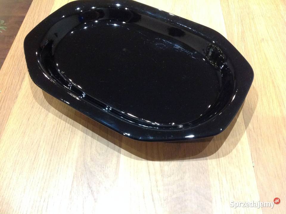 Półmisek Talerz Czarny Ceramiczny lata 8090 Nowa Sól