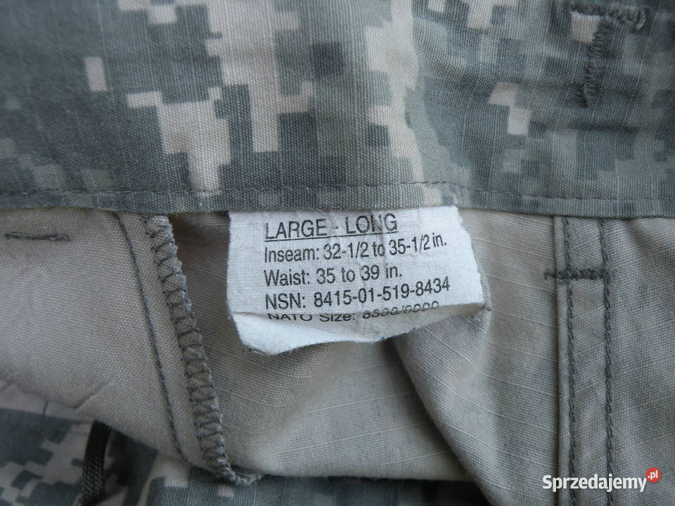 Spodnie ACU UCP large long Wrocław sprzedam