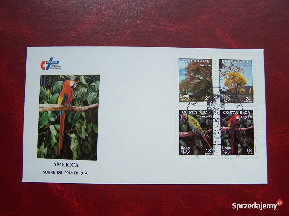 Kostaryka 1990 FDC Ptaki Tychy
