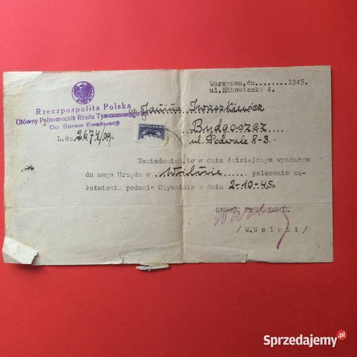 1690 Pismo W Sprawie Ewakuacji Osób Z zachodniopomorskie Szczecin