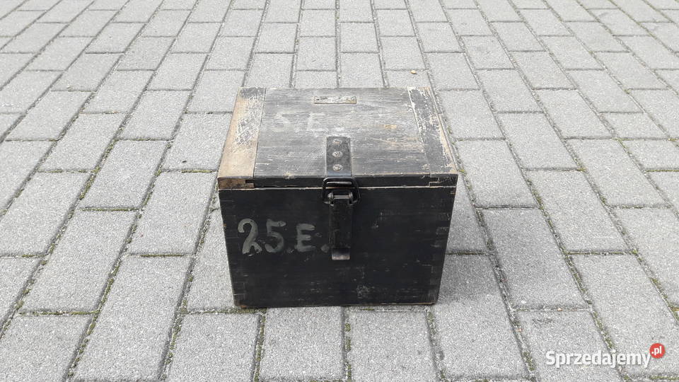 Skrzynka skrzynia wojskowa drewniana Vintage