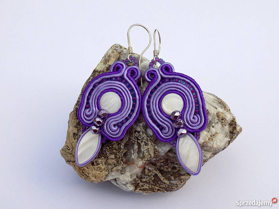 KOLCZYKI SUTASZ FIOLETKI