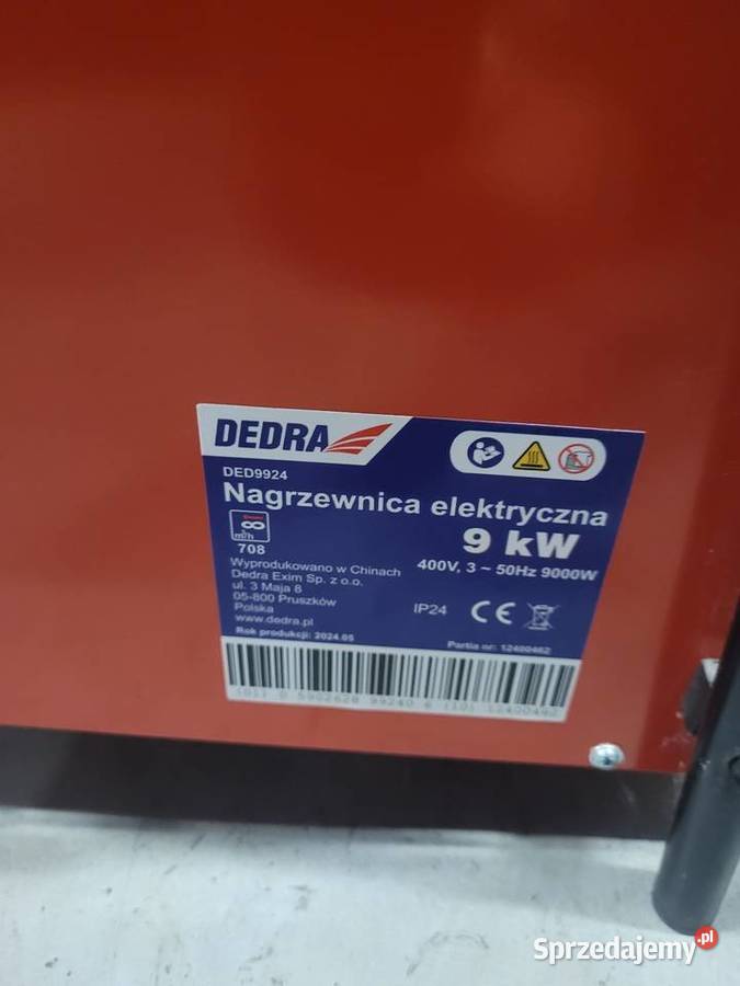 Nagrzewnica elektryczna 9kW Kliny